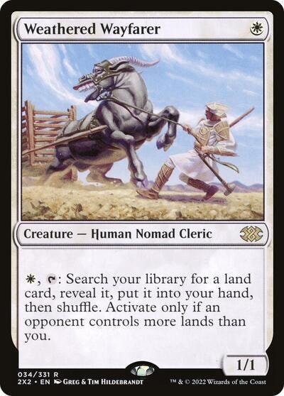 Weathered Wayfarer (2X2) #34 Rare (Near Mint) Double Masters 2022 Magic: The Gathering: 2022