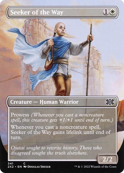 Seeker of the Way Borderless (2X2) #341 Common (Lightly Played) Double Masters 2022 Magic: 2022