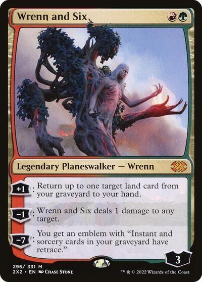 Wrenn and Six (2X2) #296 Mythic Rare (Lightly Played) Double Masters 2022 Magic: The Gathering: 2022