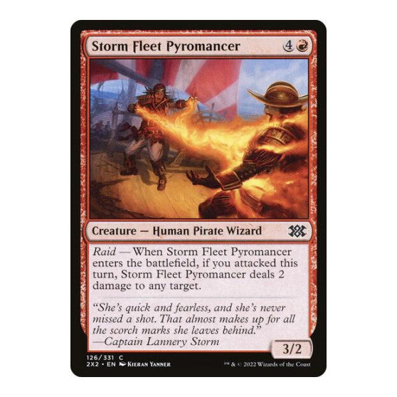 Storm Fleet Pyromancer (2X2) #126 Common (Foil Lightly Played) Double Masters 2022 Magic: The Gathering: 2022