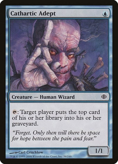Cathartic Adept (ALA) #34 Common (Moderately Played) Shards of Alara Magic: The Gathering: 2008