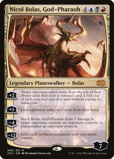 Nicol Bolas God Pharaoh (2X2) #260 Mythic Rare (Lightly Played) Double Masters 2022 Magic: The Gathering: 2022