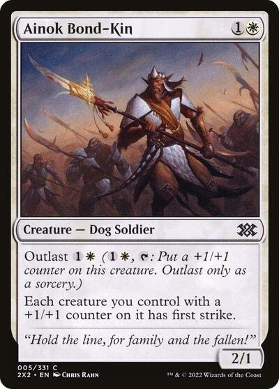 Ainok Bond Kin (2X2) #5 Common (Lightly Played) Double Masters 2022 Magic: The Gathering: 2022