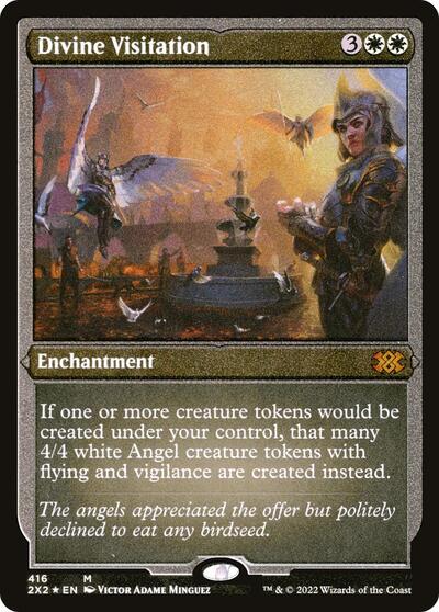 Divine Visitation Foil Etched (2X2) #416 Mythic Rare (Foil Lightly Played) Double Masters 2022 Magic: The Gathering: 2022