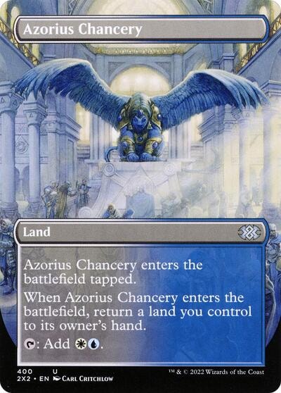 Azorius Chancery Borderless (2X2) #400 Uncommon (Foil Near Mint) Double Masters 2022 Magic: The Gathering: 2022