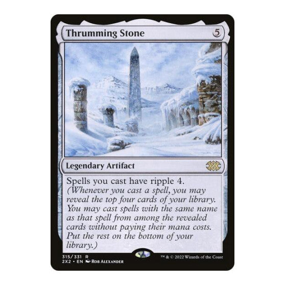 Thrumming Stone (2X2) #315 Rare (Lightly Played) Double Masters 2022 Magic: The Gathering: 2022