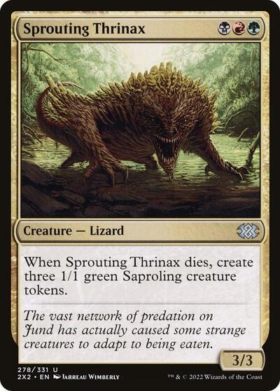 Sprouting Thrinax (2X2) #278 Uncommon (Lightly Played) Double Masters 2022 Magic: The Gathering: 2022