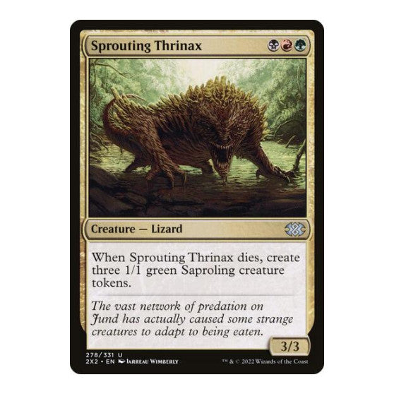 Sprouting Thrinax (2X2) #278 Uncommon (Lightly Played) Double Masters 2022 Magic: The Gathering: 2022