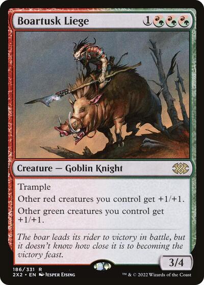 Boartusk Liege (2X2) #186 Rare (Lightly Played) Double Masters 2022 Magic: The Gathering: 2022