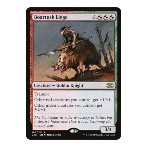Boartusk Liege (2X2) #186 Rare (Lightly Played) Double Masters 2022 Magic: The Gathering: 2022