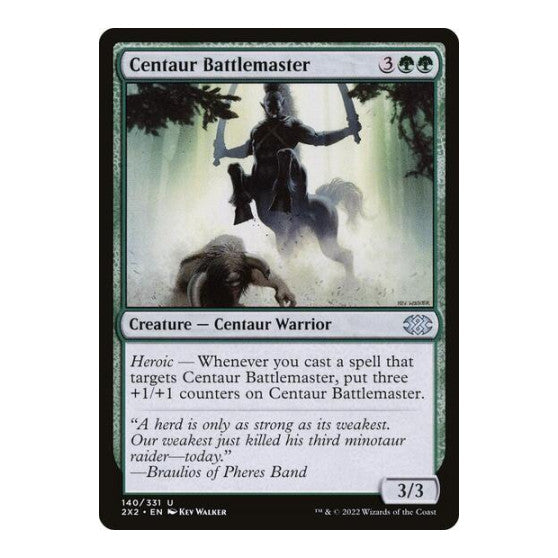 Centaur Battlemaster (2X2) #140 Uncommon (Lightly Played) Double Masters 2022 Magic: The Gathering: 2022