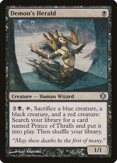 Demons Herald (ALA) #72 Uncommon (Moderately Played) Shards of Alara Magic: The Gathering: 2008