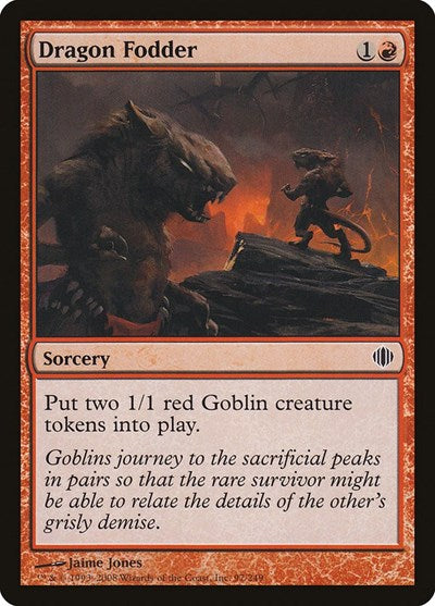 Dragon Fodder (ALA) #97 Common (Moderately Played) Shards of Alara Magic: 2008