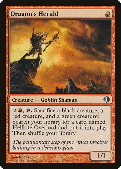 Dragons Herald (ALA) #98 Uncommon (Moderately Played) Shards of Alara Magic: The Gathering: 2008