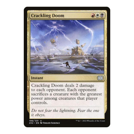 Crackling Doom (2X2) #196 Uncommon (Lightly Played) Double Masters 2022 Magic: The Gathering: 2022
