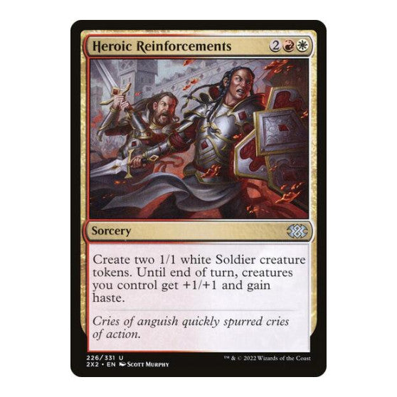 Heroic Reinforcements (2X2) #226 Uncommon (Lightly Played) Double Masters 2022 Magic: The Gathering: 2022