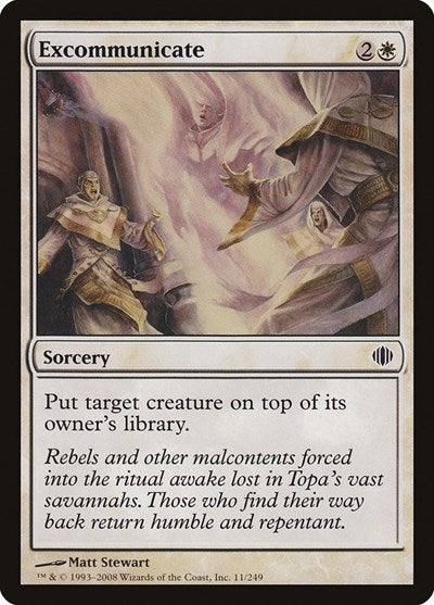 Excommunicate (ALA) #11 Common (Lightly Played) Shards of Alara Magic: The Gathering: 2008
