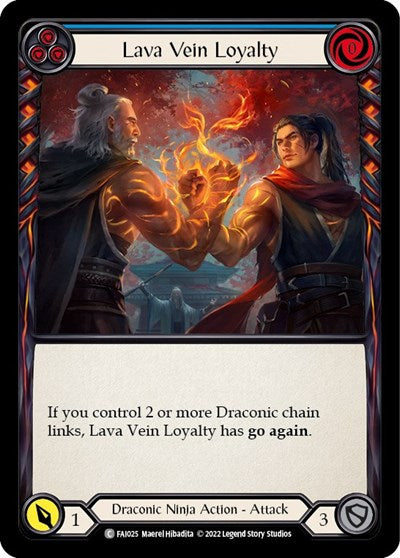 Lava Vein Loyalty Blue (FAI) #FAI025 Common (Lightly Played) Blitz Deck: Uprising - Fai Flesh and Blood TCG: 2022