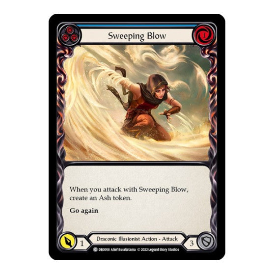 Sweeping Blow (Blue) (DRO) #DRO018 Common (Lightly Played) Blitz Deck: Uprising - Dromai Flesh and Blood TCG: 2022