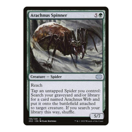 Arachnus Spinner (2X2) #135 Uncommon (Lightly Played) Double Masters 2022 Magic: The Gathering: 2022