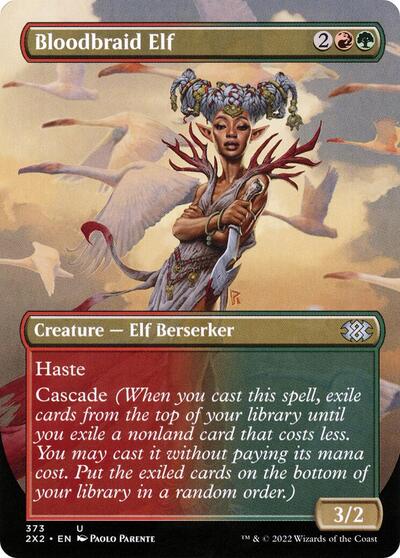 Bloodbraid Elf Borderless (2X2) #373 Uncommon (Lightly Played) Double Masters 2022 Magic: 2022