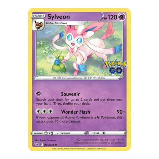 Sylveon (PGO) #035/078 Holo Rare Pokemon GO Pokemon: 2022