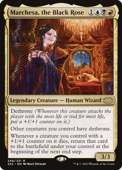 Marchesa the Black Rose (2X2) #248 Rare (Lightly Played) Double Masters 2022 Magic: The Gathering: 2022