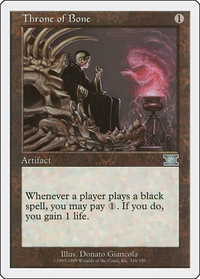 Throne of Bone (6ED) #316 Uncommon (Heavily Played) Classic Sixth Edition Magic: 1999