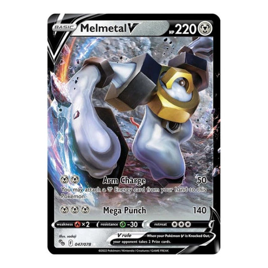 Melmetal V (PGO) #047/078 Ultra Rare (Holofoil Near Mint) Pokemon GO Pokemon: 2022
