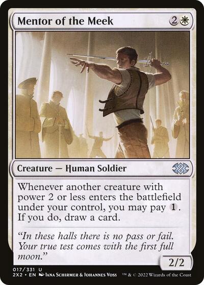 Mentor of the Meek (2X2) #17 Uncommon (Lightly Played) Double Masters 2022 Magic: 2022