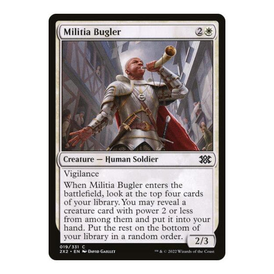 Militia Bugler (2X2) #19 Common (Lightly Played) Double Masters 2022 Magic: The Gathering: 2022