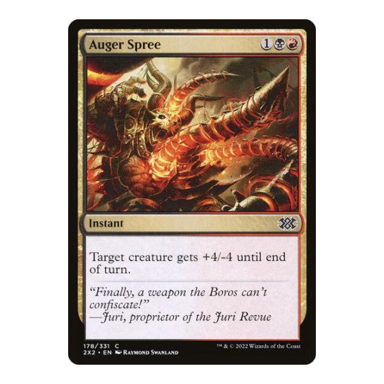 Auger Spree (2X2) #178 Common (Foil Lightly Played) Double Masters 2022 Magic: The Gathering: 2022