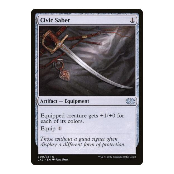 Civic Saber (2X2) #300 Uncommon (Lightly Played) Double Masters 2022 Magic: The Gathering: 2022
