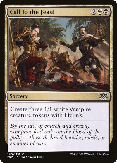Call to the Feast (2X2) #190 Common (Lightly Played) Double Masters 2022 Magic: 2022