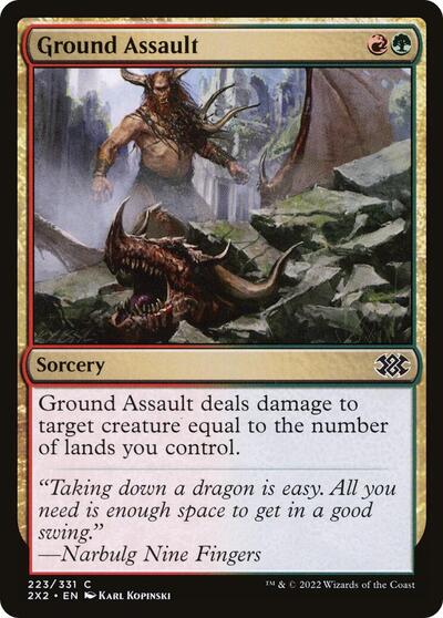 Ground Assault (2X2) #223 Common (Foil Lightly Played) Double Masters 2022 Magic: The Gathering: 2022
