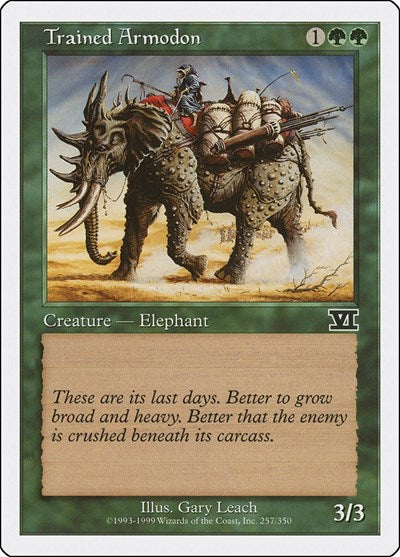 Trained Armodon (6ED) #257 Common (Lightly Played) Classic Sixth Edition Magic: 1999