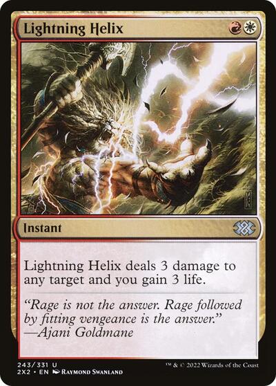 Lightning Helix (2X2) #243 Uncommon (Lightly Played) Double Masters 2022 Magic: The Gathering: 2022