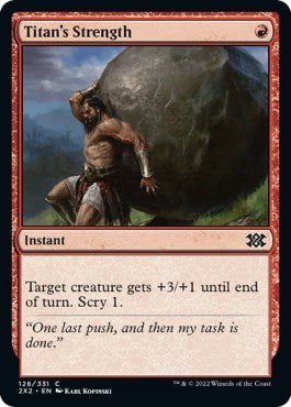 Titans Strength (2X2) #128 Common (Lightly Played) Double Masters 2022 Magic: 2022