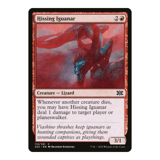 Hissing Iguanar (2X2) #113 Common (Lightly Played) Double Masters 2022 Magic: The Gathering: 2022