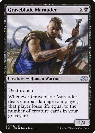 Graveblade Marauder (2X2) #77 Uncommon (Lightly Played) Double Masters 2022 Magic: The Gathering: 2022