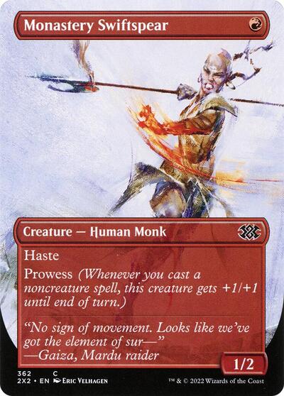 Monastery Swiftspear Borderless (2X2) #362 Common (Foil Lightly Played) Double Masters 2022 Magic: The Gathering: 2022