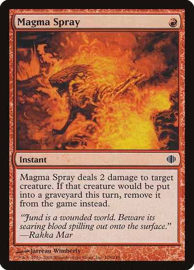 Magma Spray (ALA) #108 Common Shards of Alara Magic: 2008