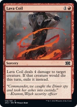 Lava Coil (2X2) #116 Common (Moderately Played) Double Masters 2022 Magic: The Gathering: 2022