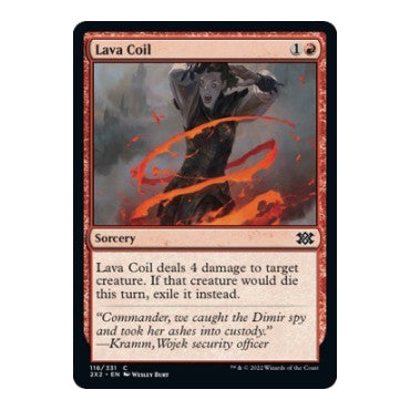 Lava Coil (2X2) #116 Common (Moderately Played) Double Masters 2022 Magic: The Gathering: 2022