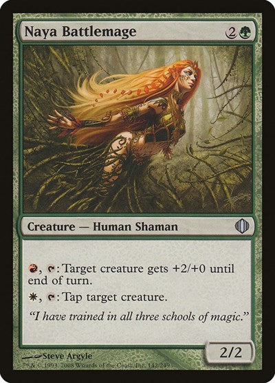 Naya Battlemage (ALA) #142 Uncommon (Moderately Played) Shards of Alara Magic: The Gathering: 2008
