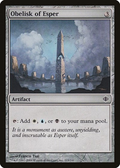 Obelisk of Esper (ALA) #213 Common Shards of Alara Magic: 2008