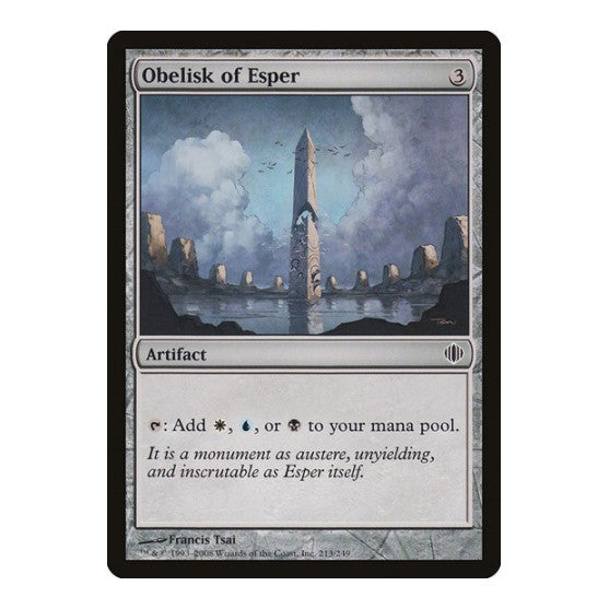 Obelisk of Esper (ALA) #213 Common Shards of Alara Magic: The Gathering: 2008