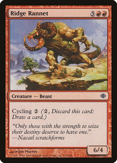 2008 Magic: Shards of Alara (ALA) - Ridge Rannet (#111, Common) (Moderately Played)