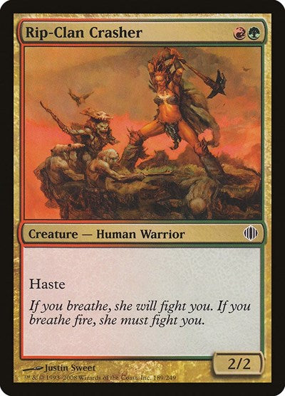 Rip Clan Crasher (ALA) #189 Common (Moderately Played) Shards of Alara Magic: The Gathering: 2008