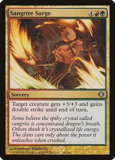 Sangrite Surge (ALA) #190 Uncommon (Moderately Played) Shards of Alara Magic: The Gathering: 2008